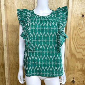 Universal Thread Green Ruffle Blouse